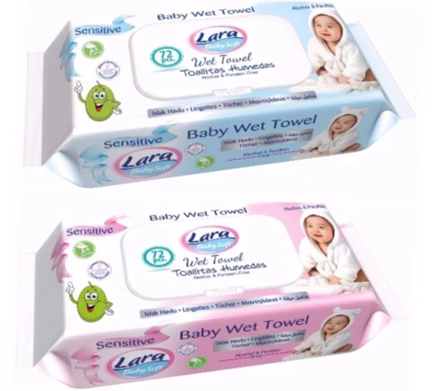 .Lara törlőkendő 72db sensitive zk.