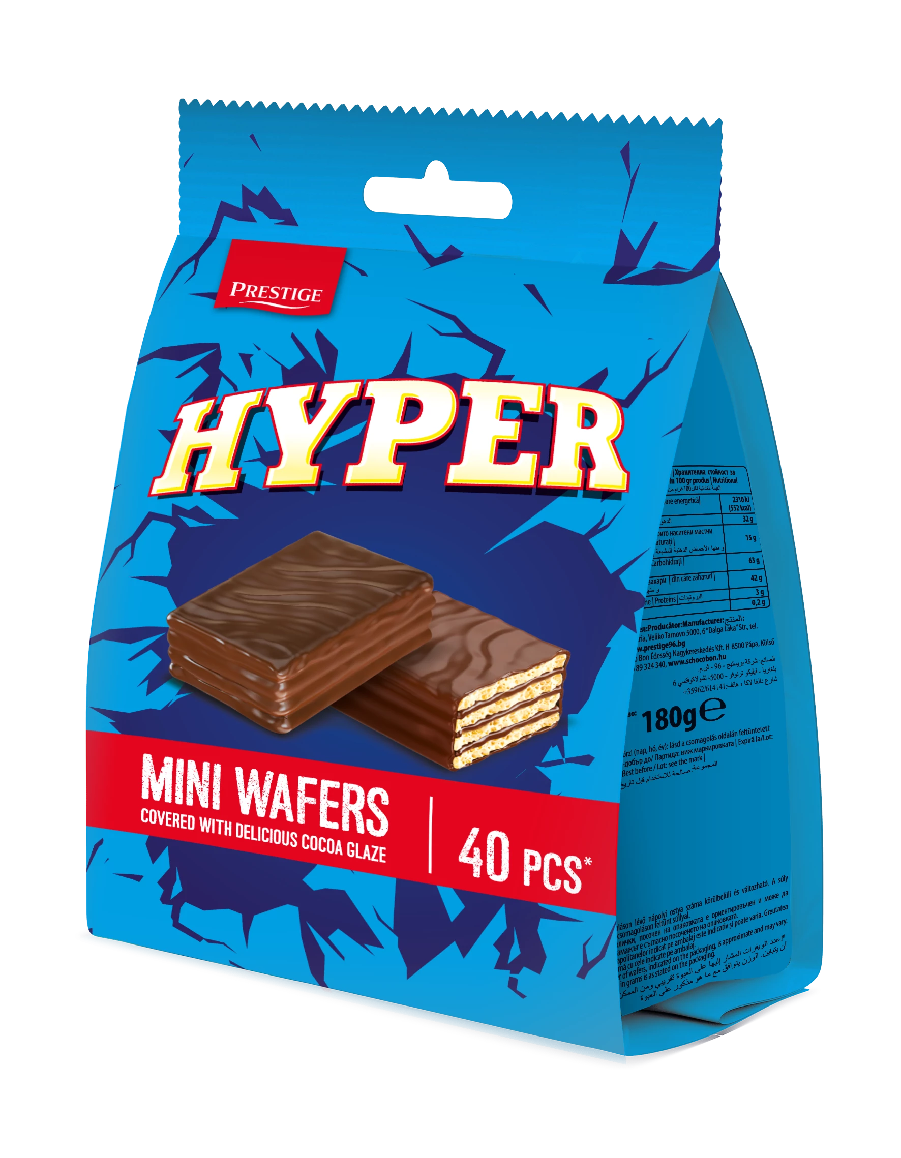 .Hyper mini Kakaós mártott ostya180g