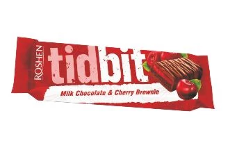 Roshen 70g TIDBIT meggy-brownie zselés piskóta