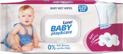 Lure! Baby nedves törlökendö 120lapos