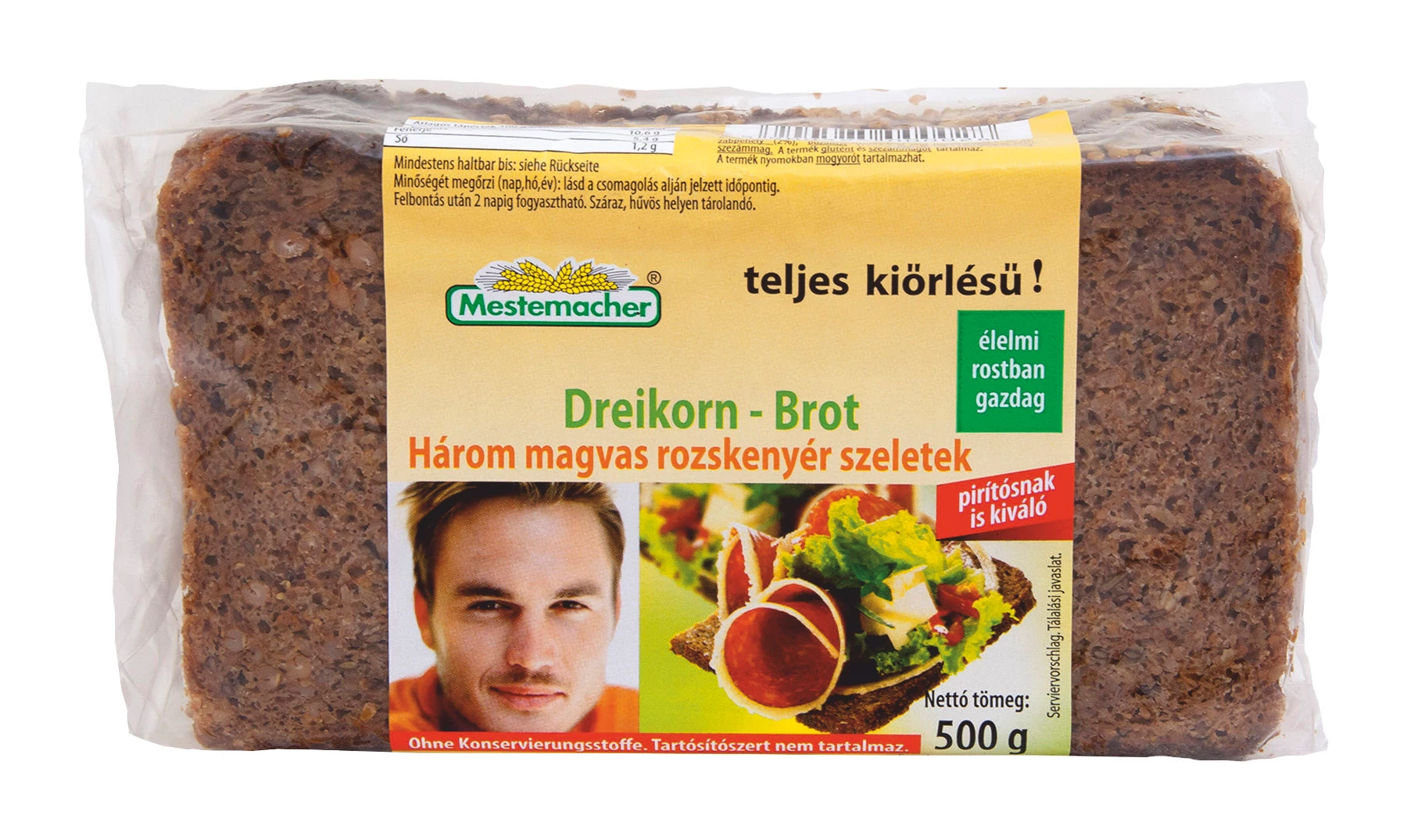 Benus kenyér 500g háromgabonás