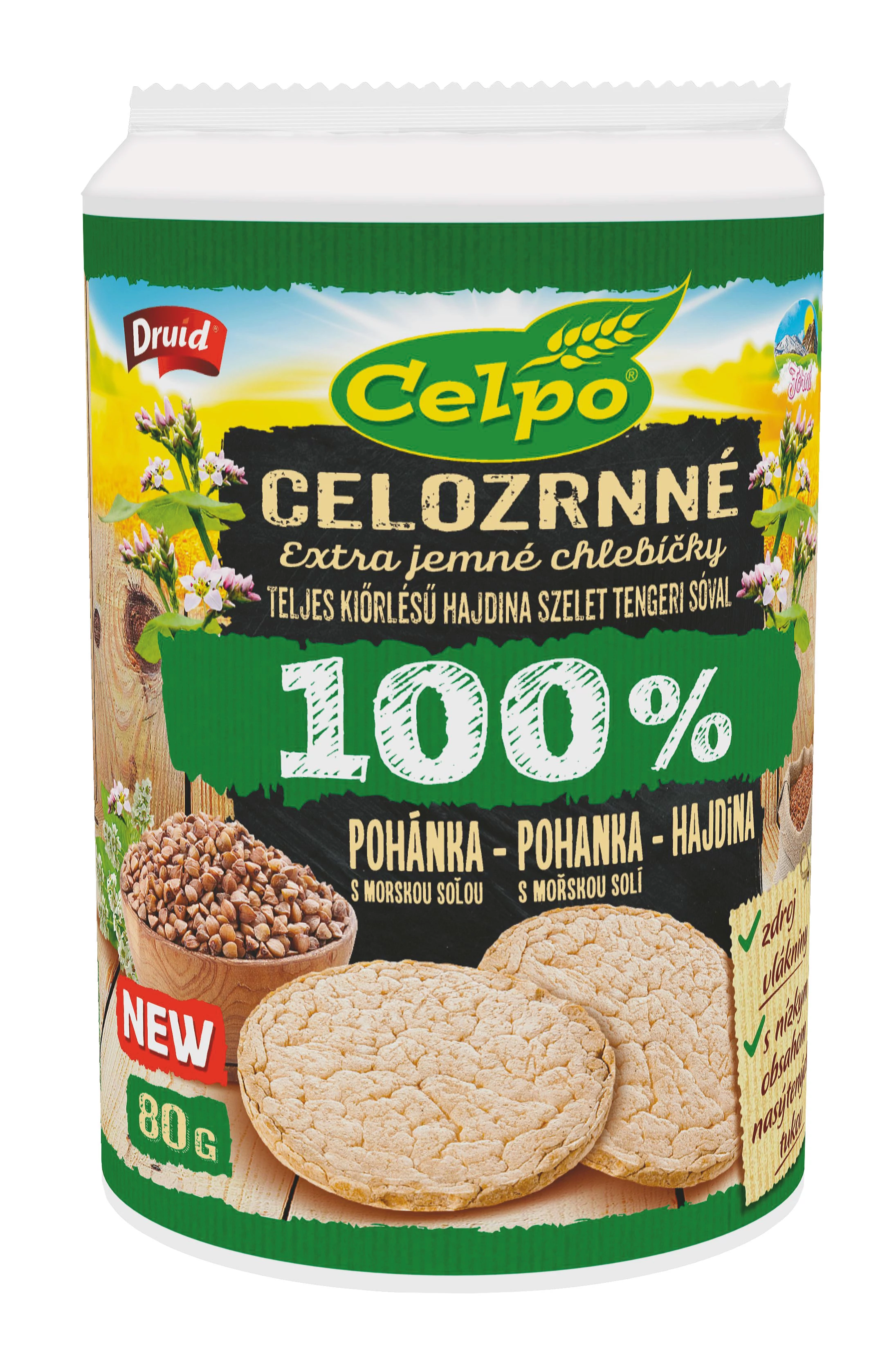Celpo puffasztott hajdina szelet 80g teljes kiörlésü