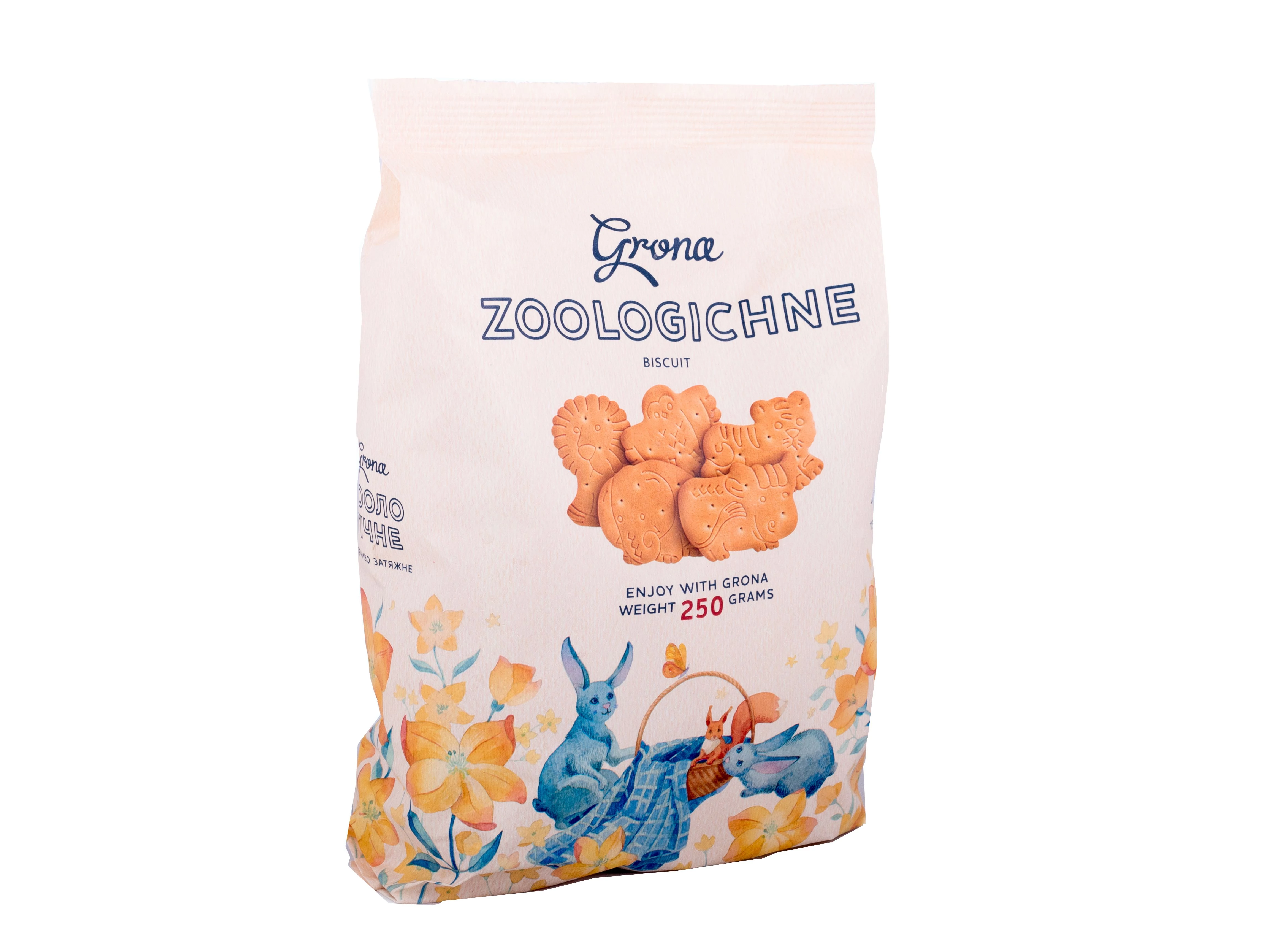 Grona Zoologichne 250g állatfigurás teasütemény
