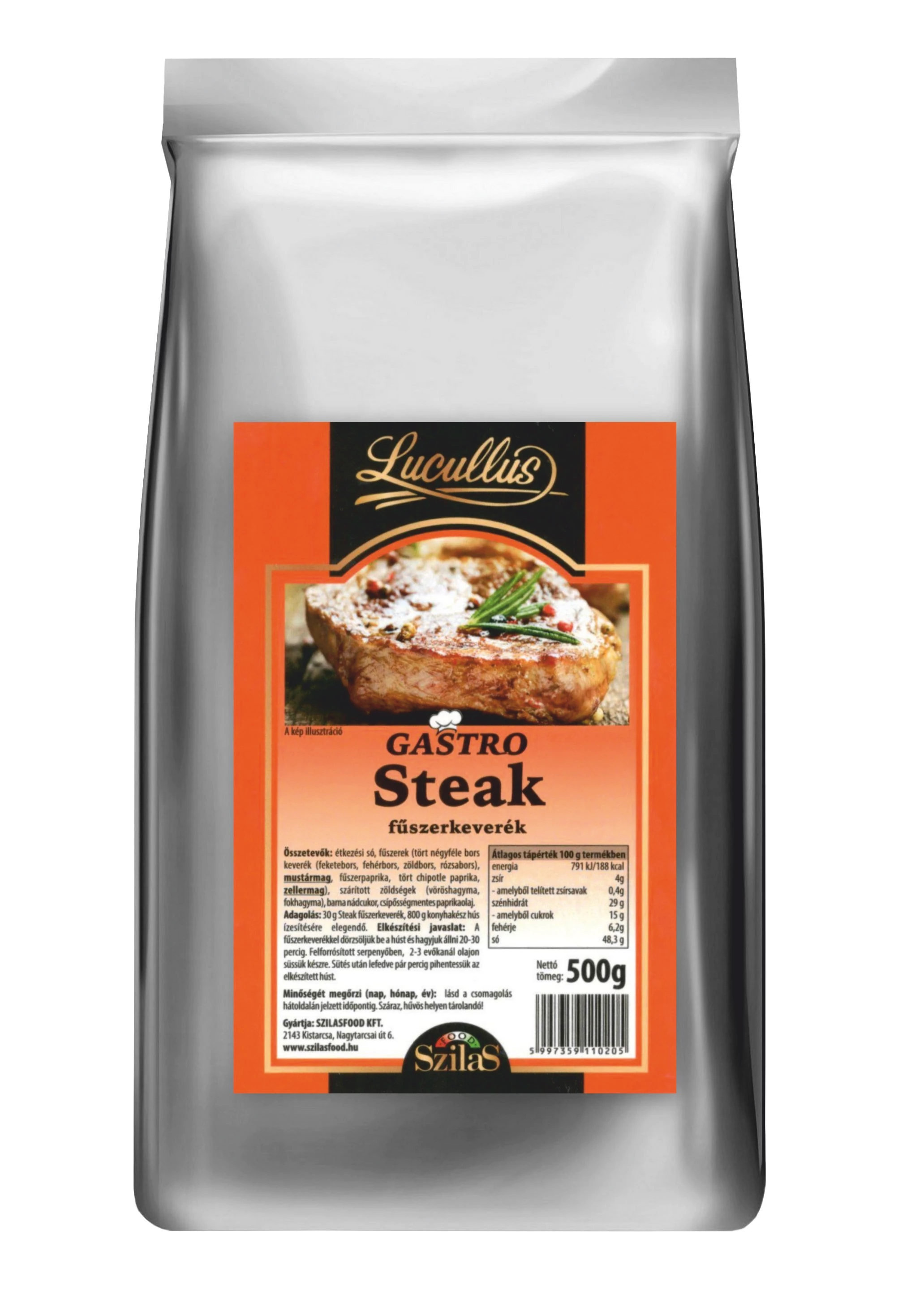 .Lucullus Steak fűszerkeverék 500g