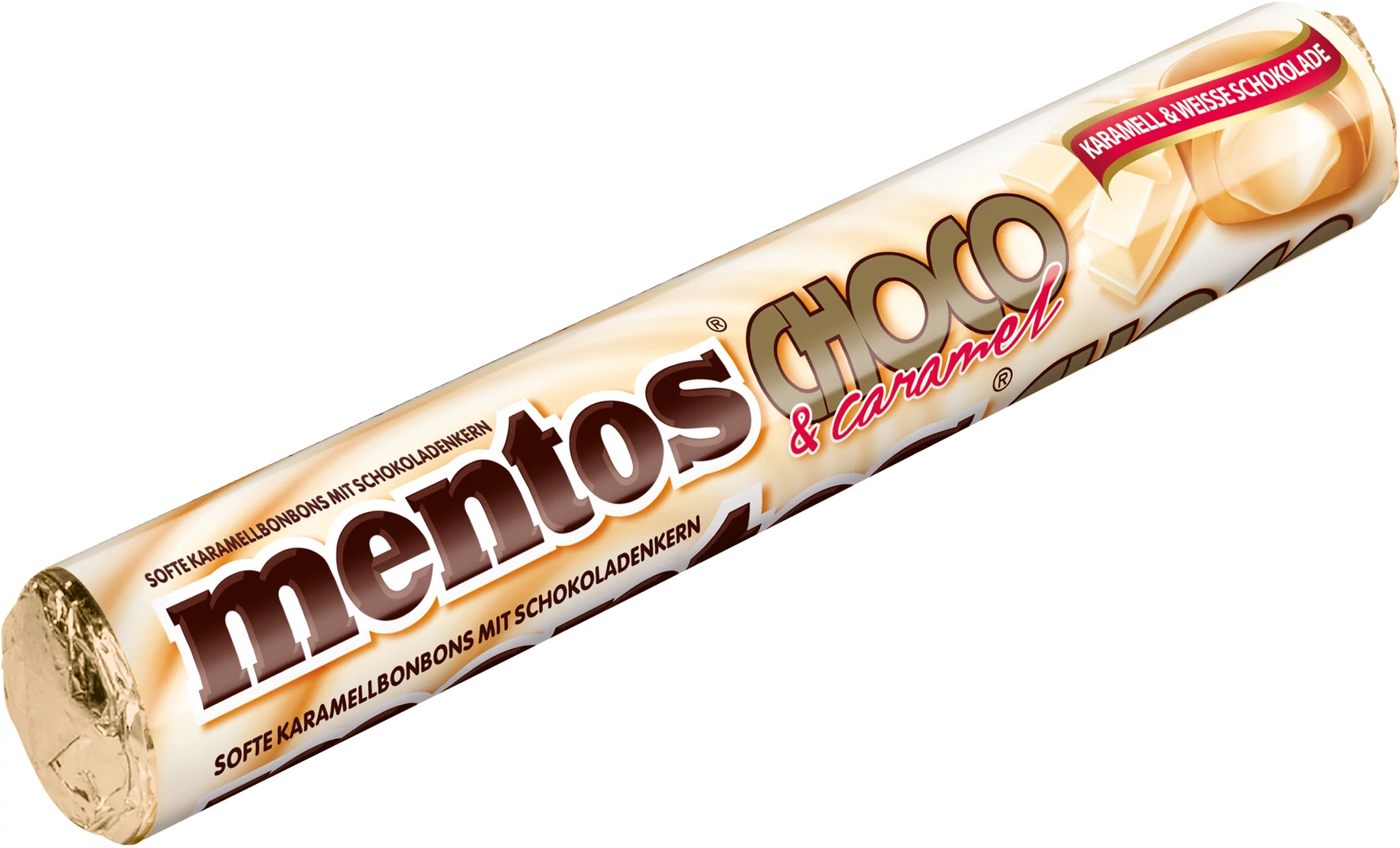 Mentos WHITE CHOCO CARAMEL csokival tt. karamellás cukor 38g