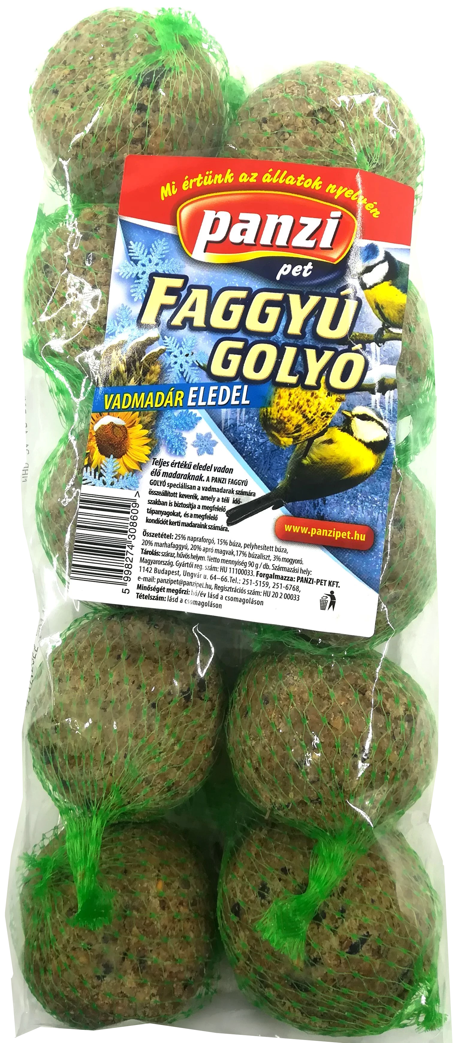 Panzi faggyúgolyó/cinke téli marádeledel 10db/cs.