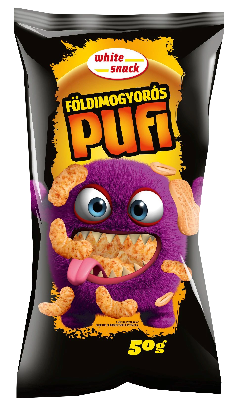 White Snack 50g földimogyorós kukoricasnack