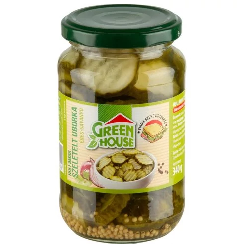GreenHouse szeletelt csemegeuborka 370ml 340/175g
