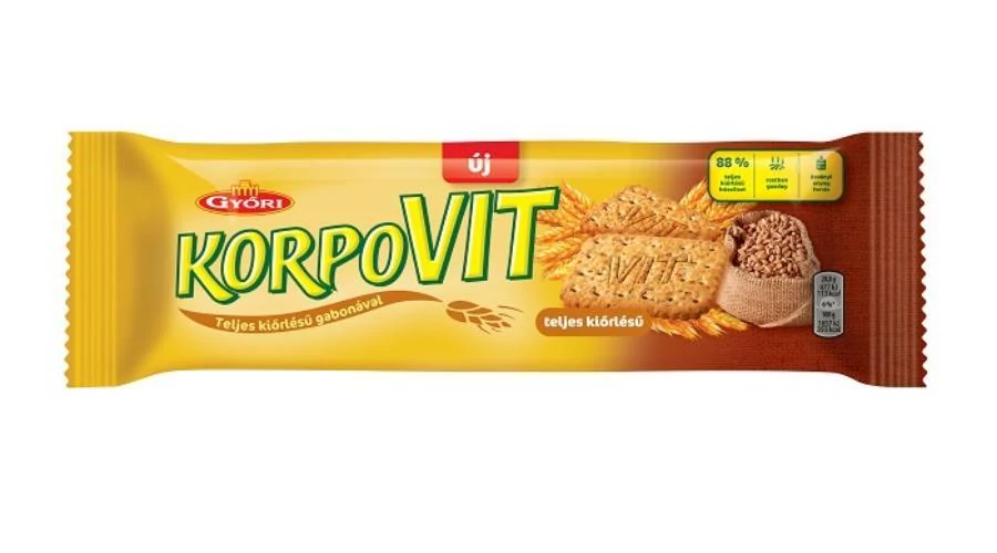 Korpovit keksz teljes kiőrlésű 174g