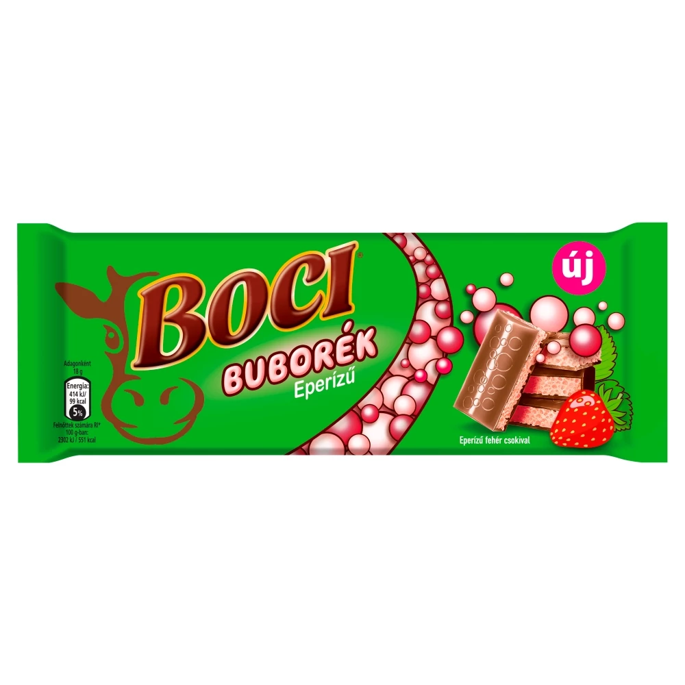 Boci 90g Buborék Epres tejcsoki