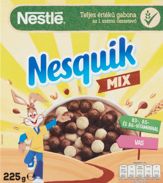 Nesquik Mix kakaó-vanília ízű ropogós gabonapehely 225g