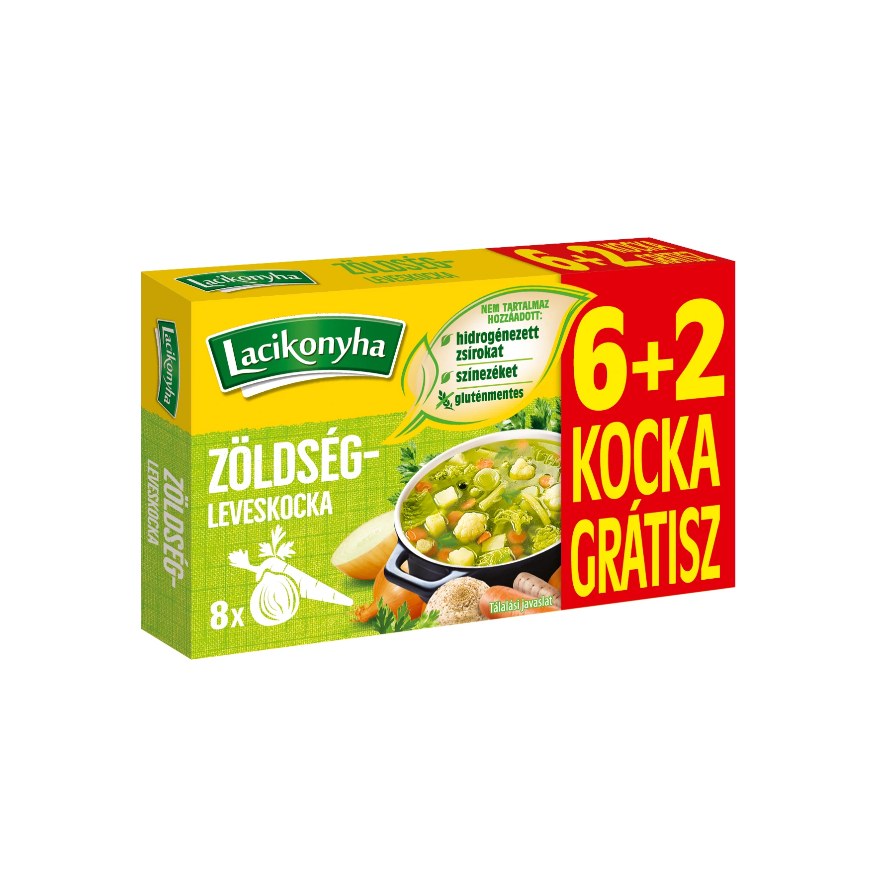 Lacikonyha Ízmester Zöldségleves kocka 60g+20g