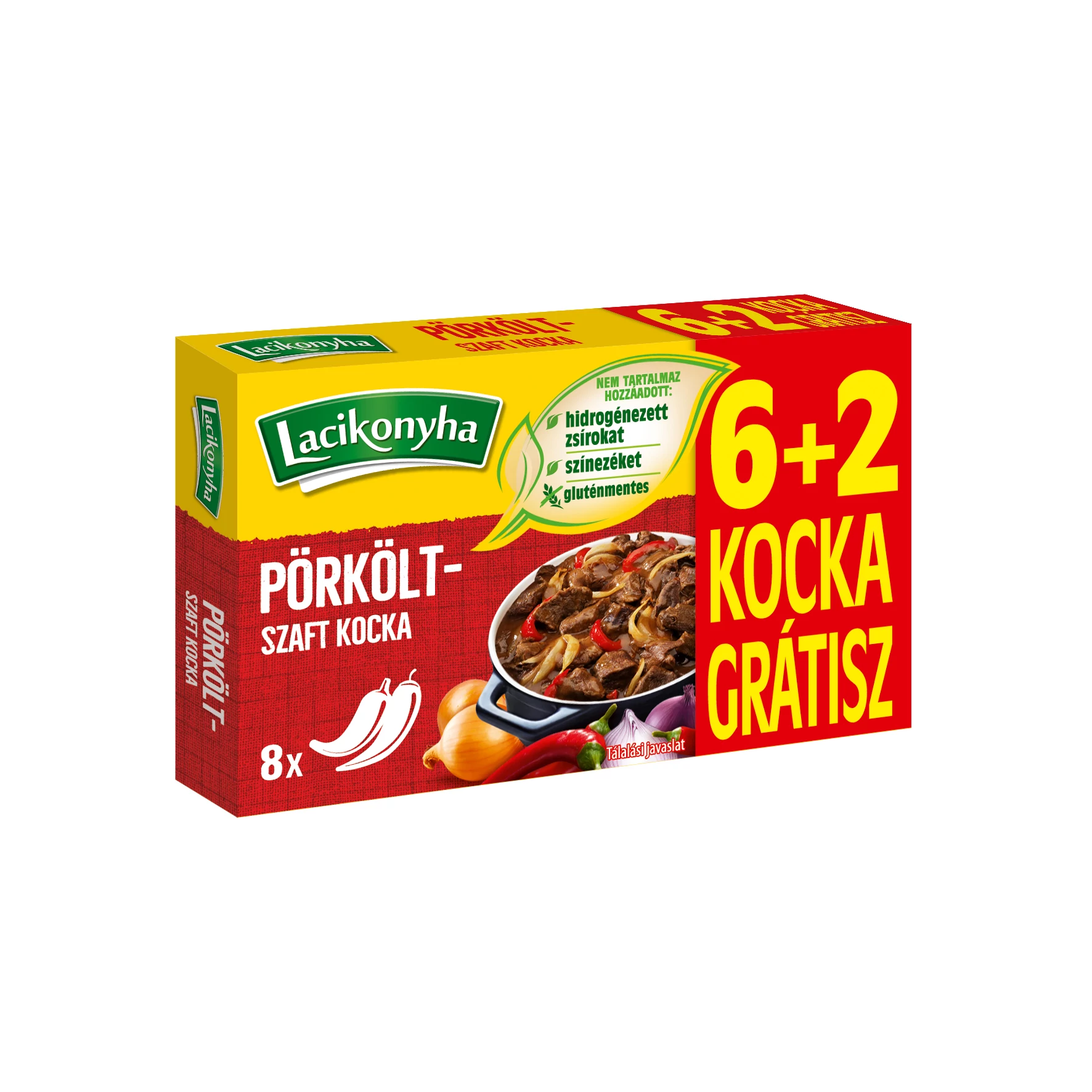 Lacikonyha Ízmester Pörköltszaft ízesítő kocka 60g+20g