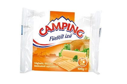 Camping szeletelt sajt 100g füstölt