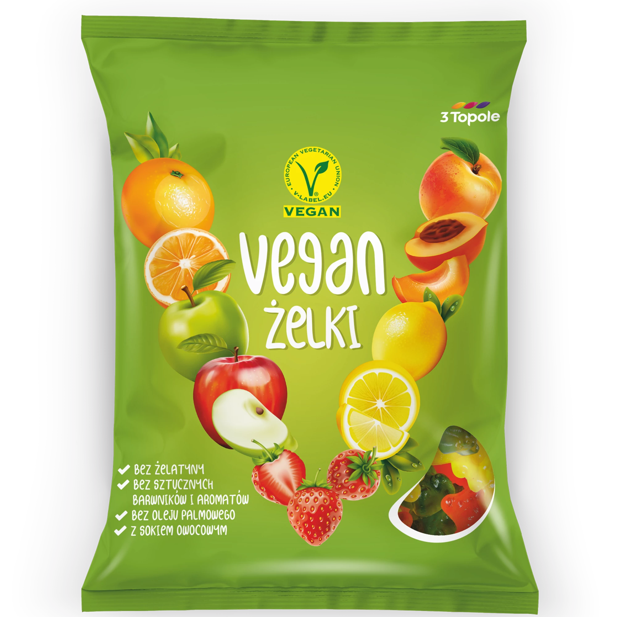 Figle Migle gumicukor 80g VEGÁN vegyesgyümölcs ízű