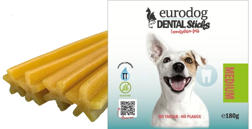 EuroDog Dental Sticks jutalomfalat 180g Medium