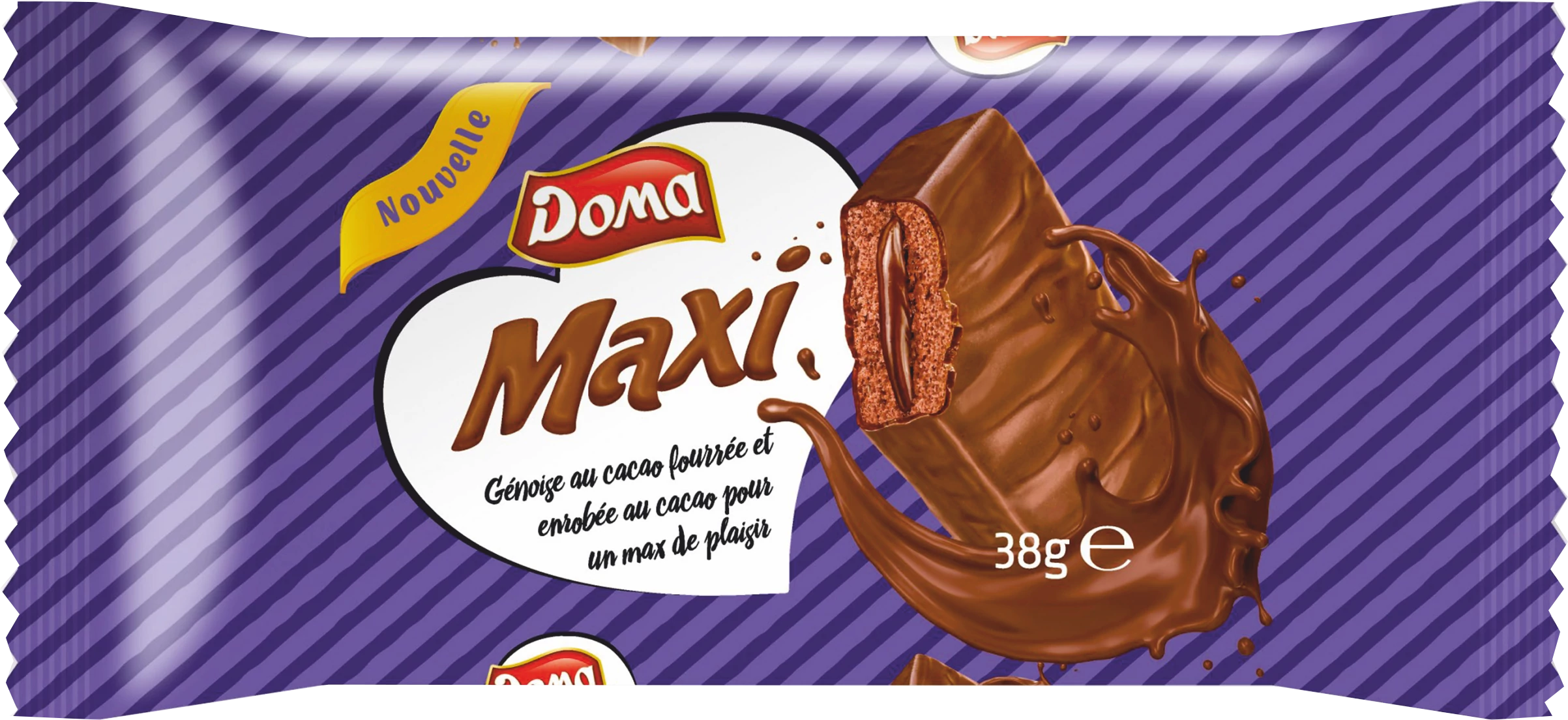 Doma Maxi csokoládé krémmel töltött kakaós piskóta 38g