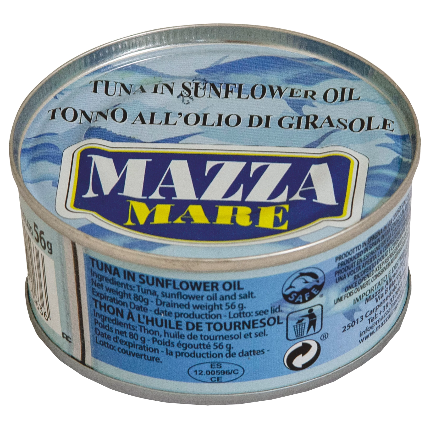 Mazza tonhal napraforgó olajban 80g
