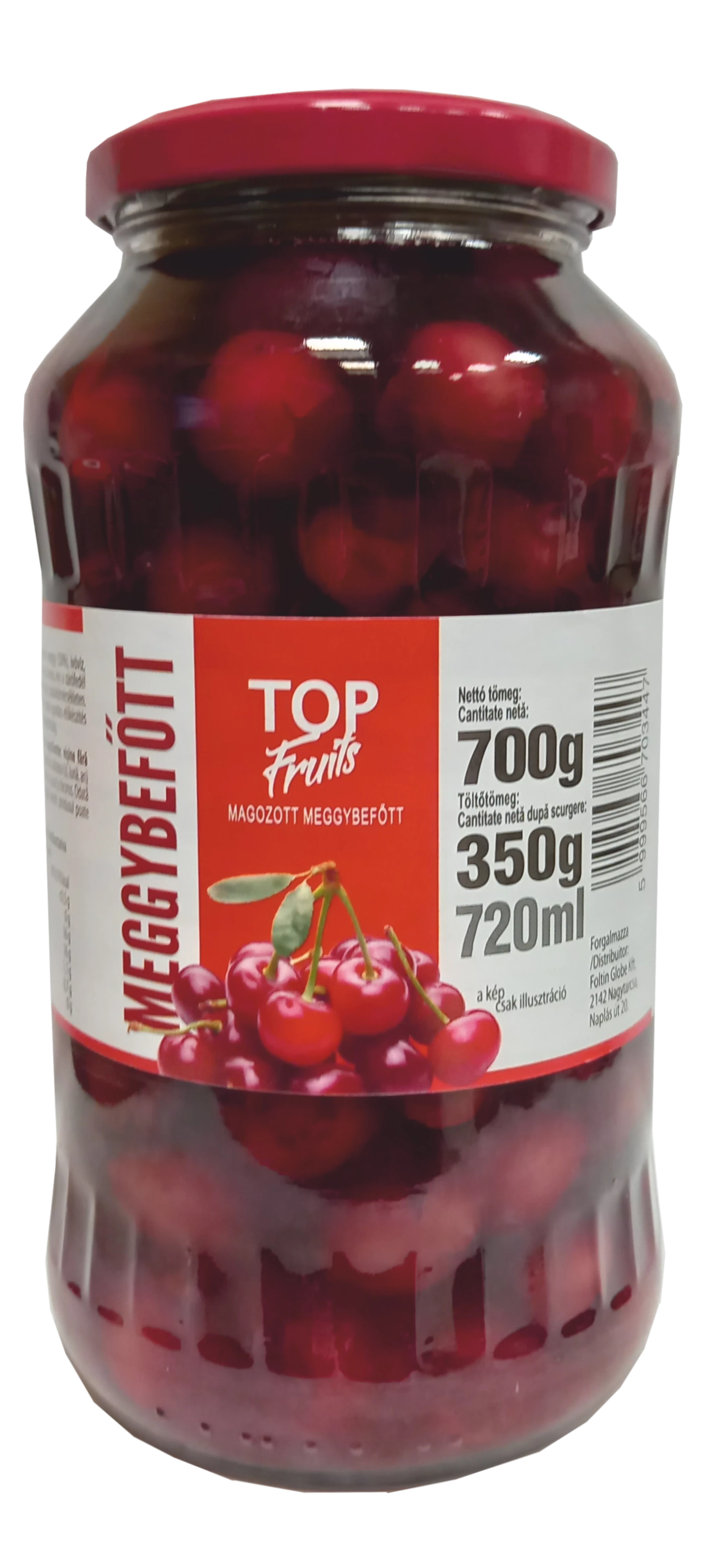 Top Fruits meggybefőtt magozott 700/350g