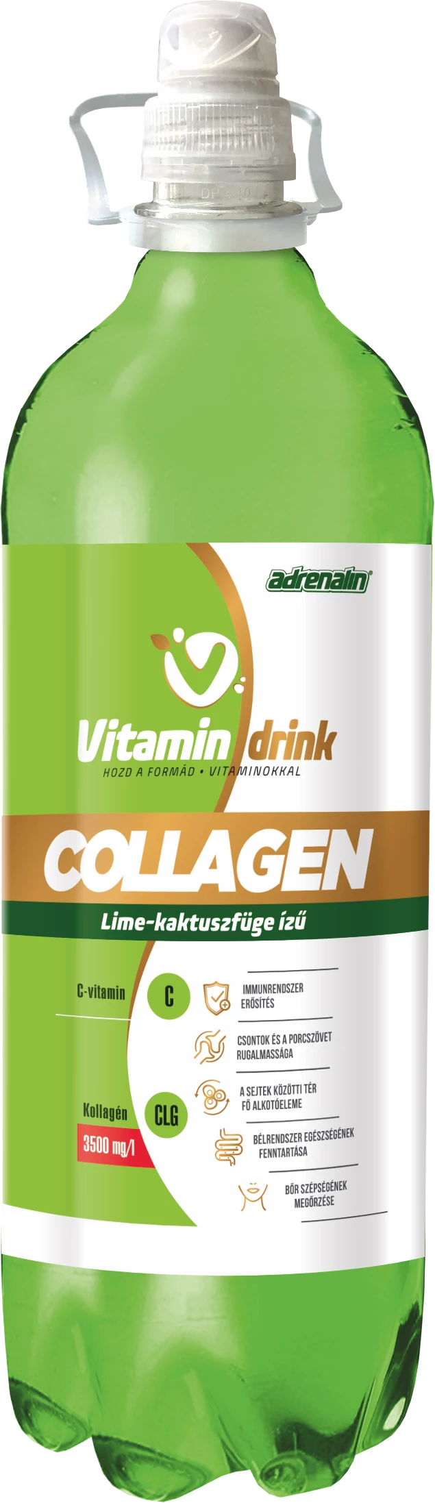 Adrenalin Collagen vitamin ital Lime-kaktuszfüge 1l