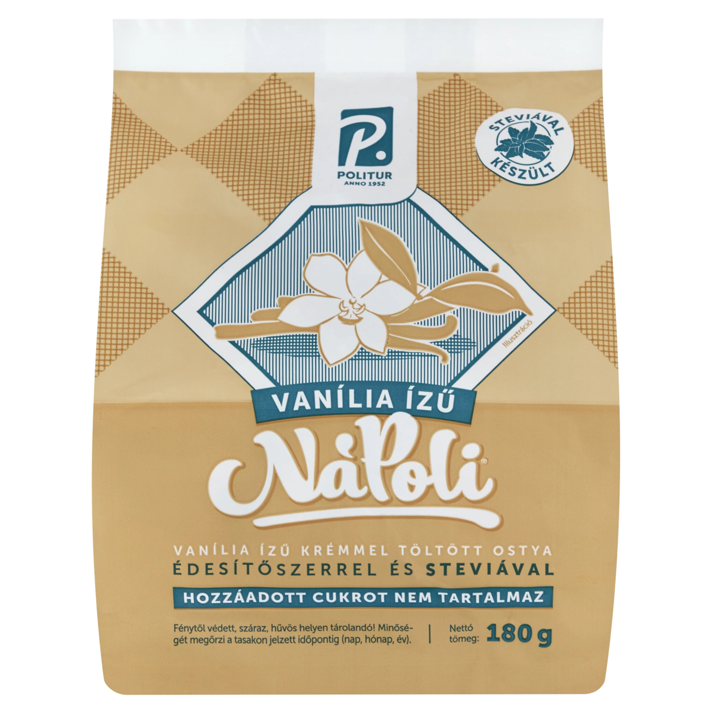 NáPoli 180g vaníliás cukormentes nápolyi