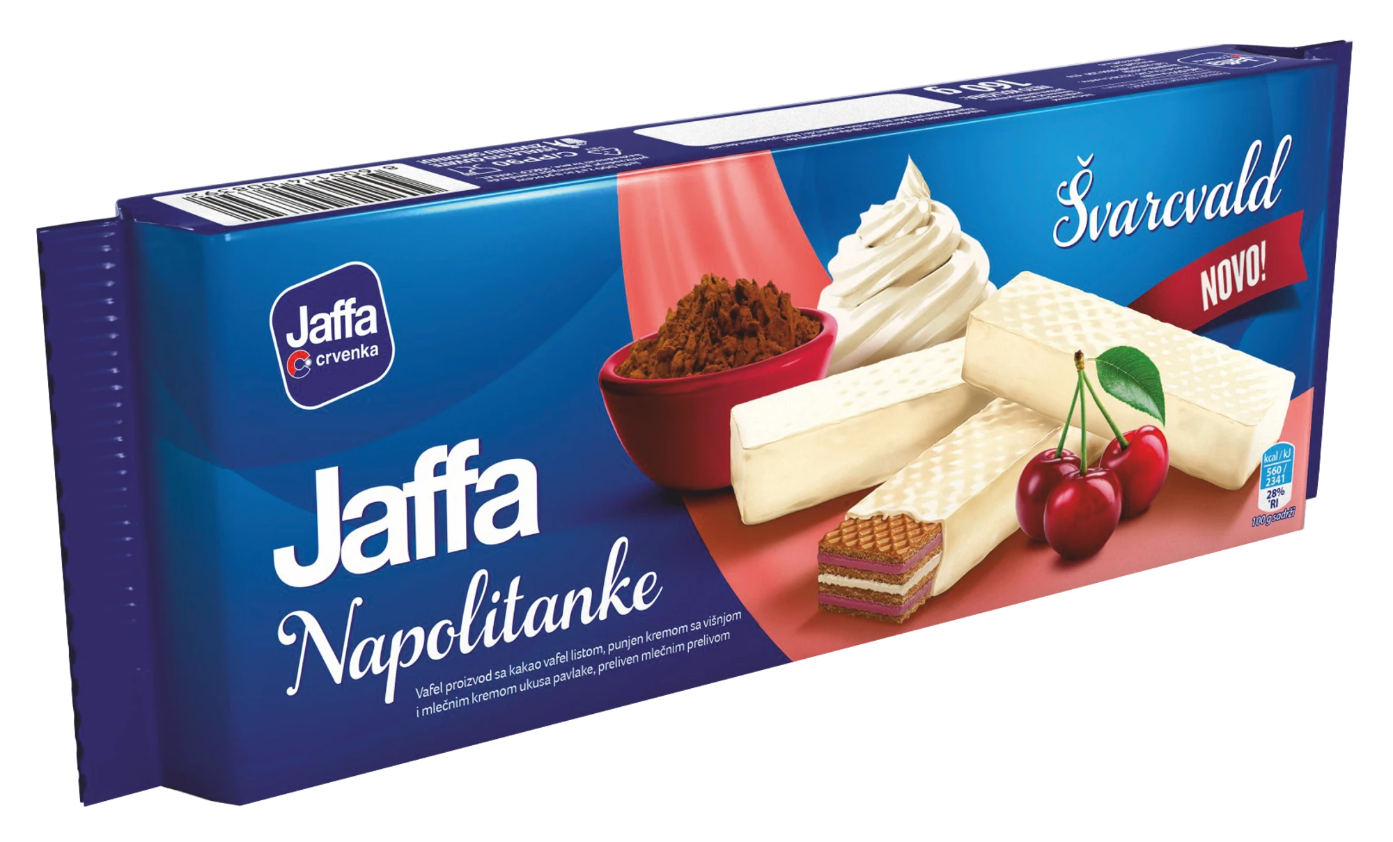 Jaffa Fekete erdő ízű fehércsokoládéval mártott nápolyi 160g