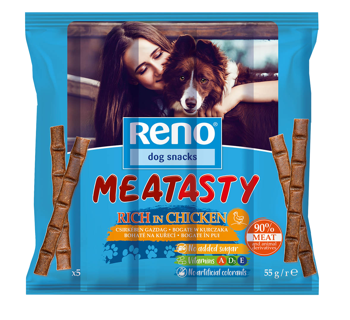 .Reno Snack kutya mealty csirke 55g