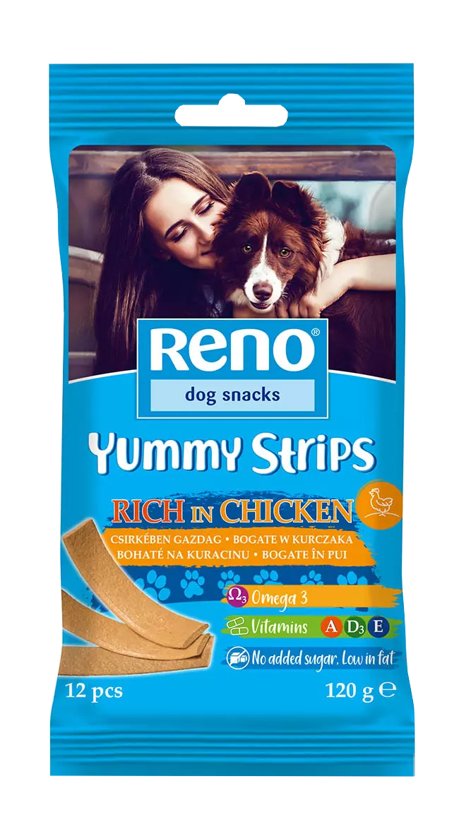 .Reno Snack kutya strips 120g csirke