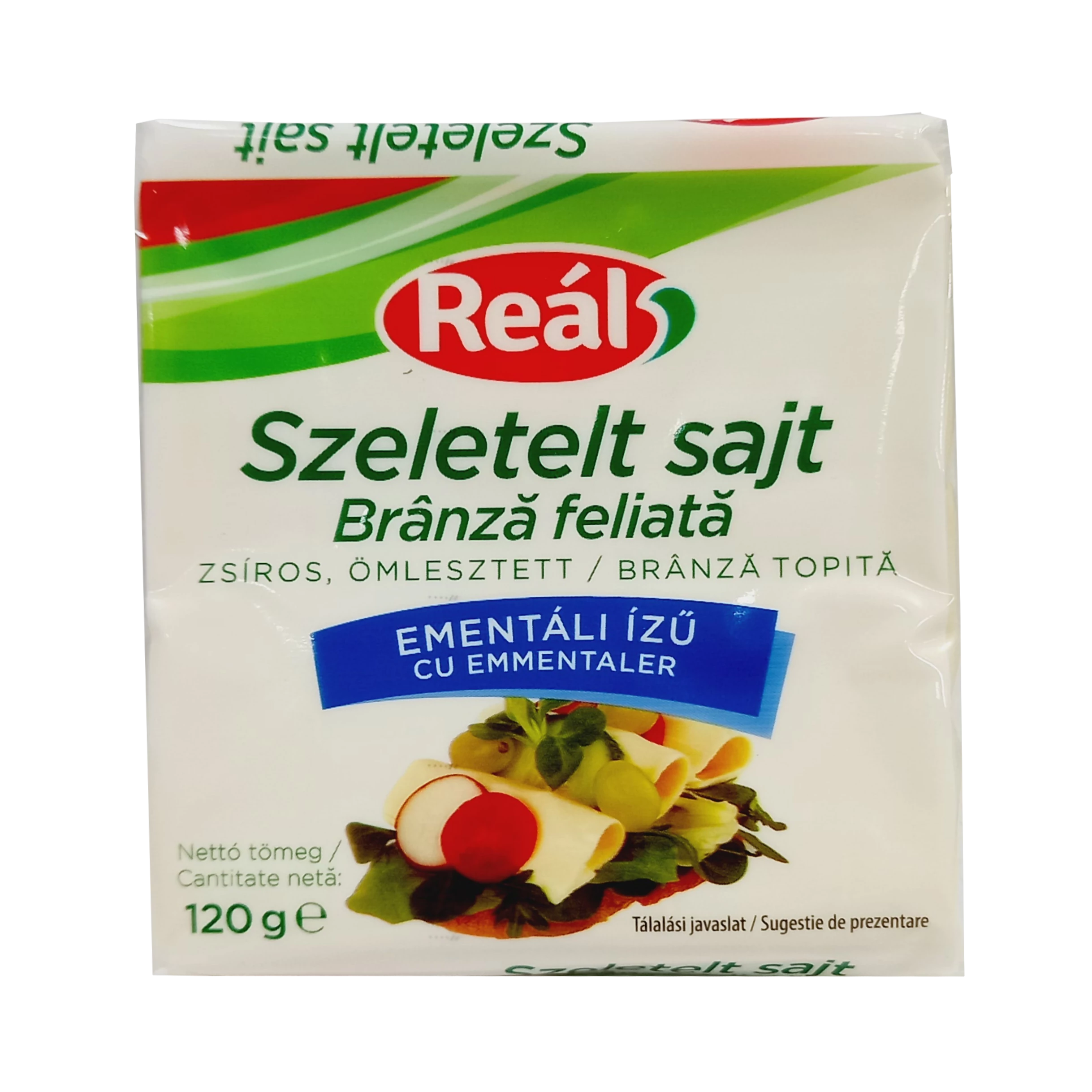 Reál szeletelt sajt 120g Emmentáli ízű