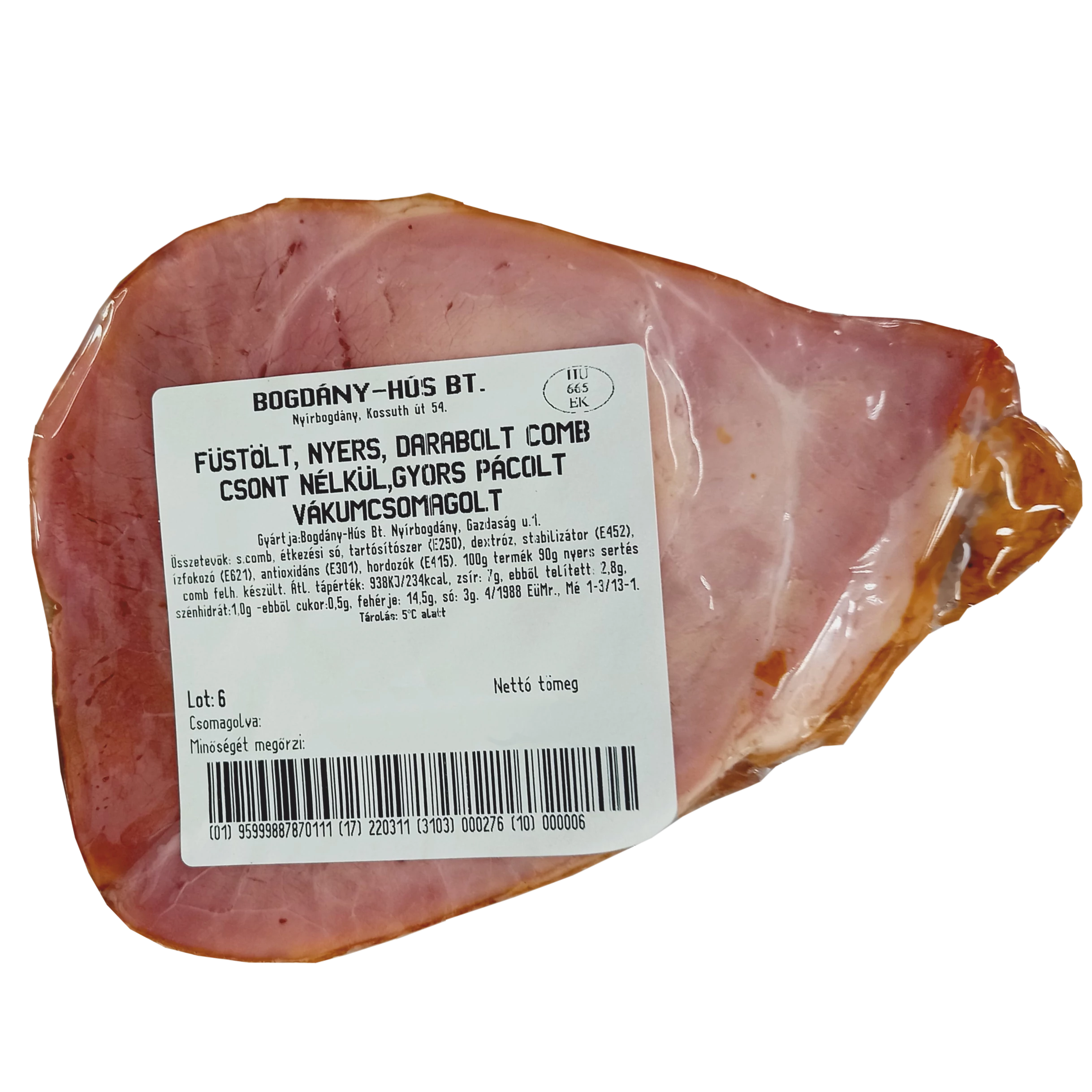 Bogdány comb füstölt szeletelt 907