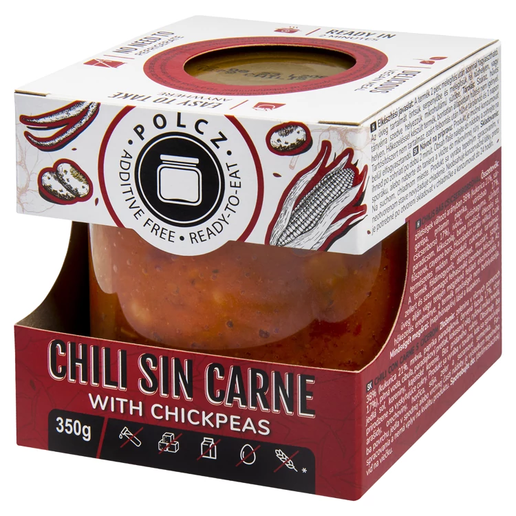 Polcz készétel Chilis bab csicseriborsóval 350g vegán! adalékmentes
