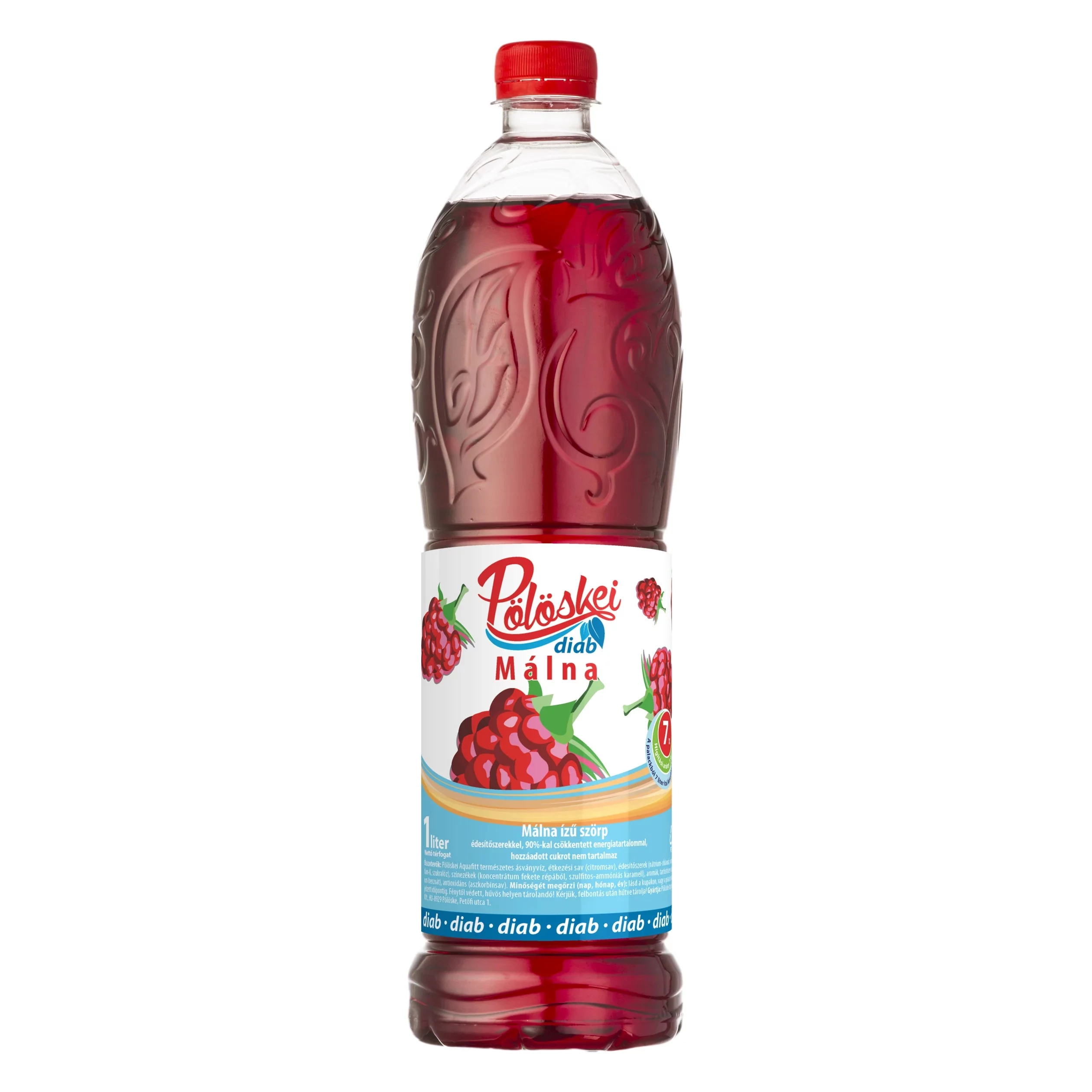 Pölöskei Diab.szörp 1l Málna