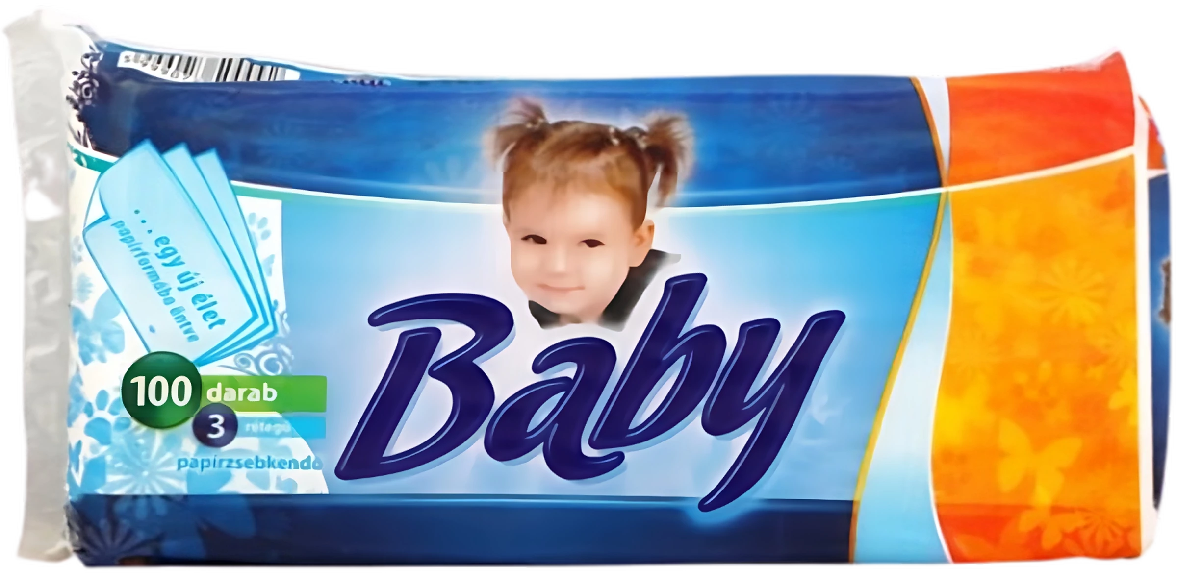 Baby papírzsebkendő 100db 3rtg.