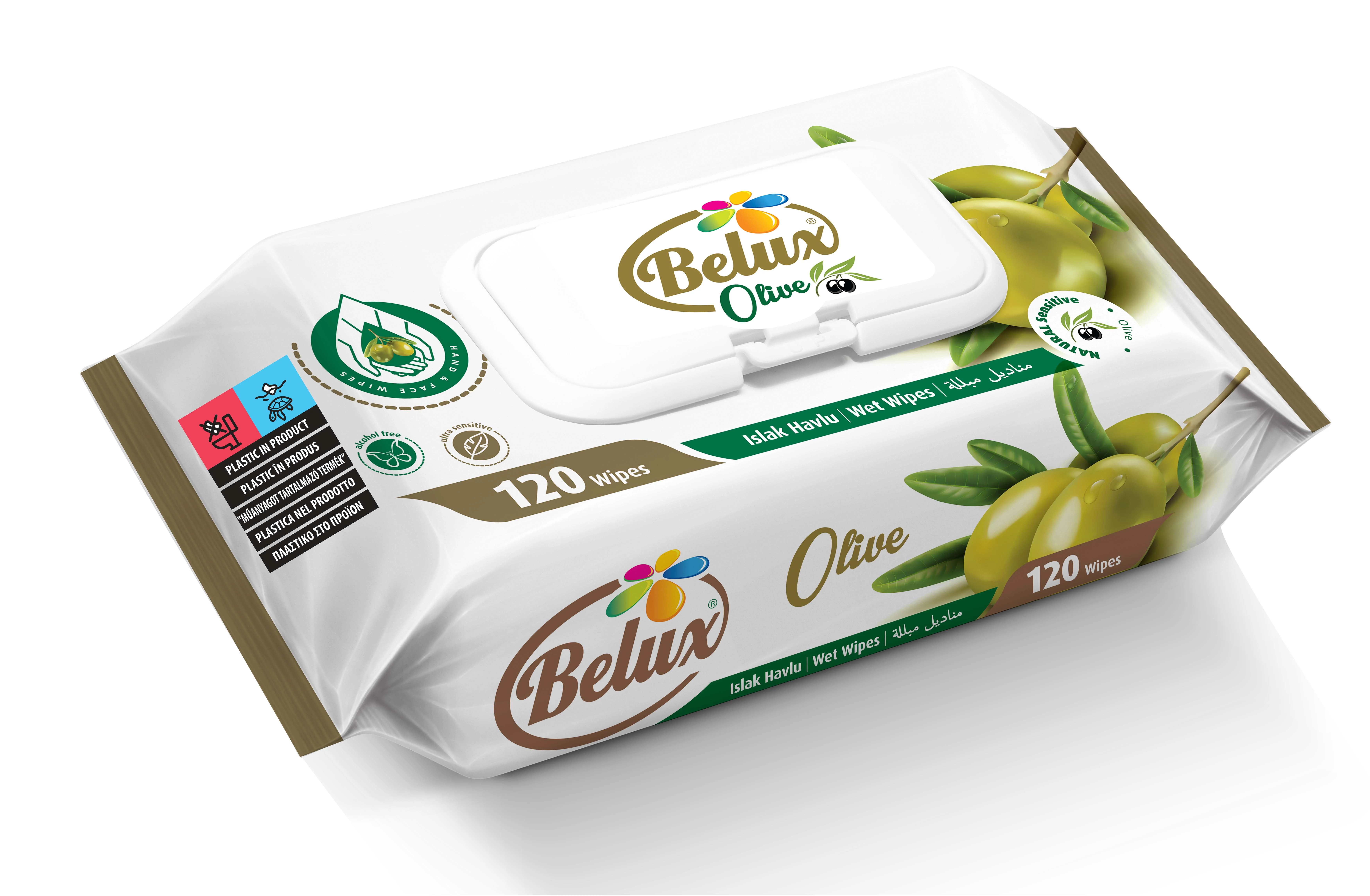 .Belux nedves törlőkendő 120db Oliva