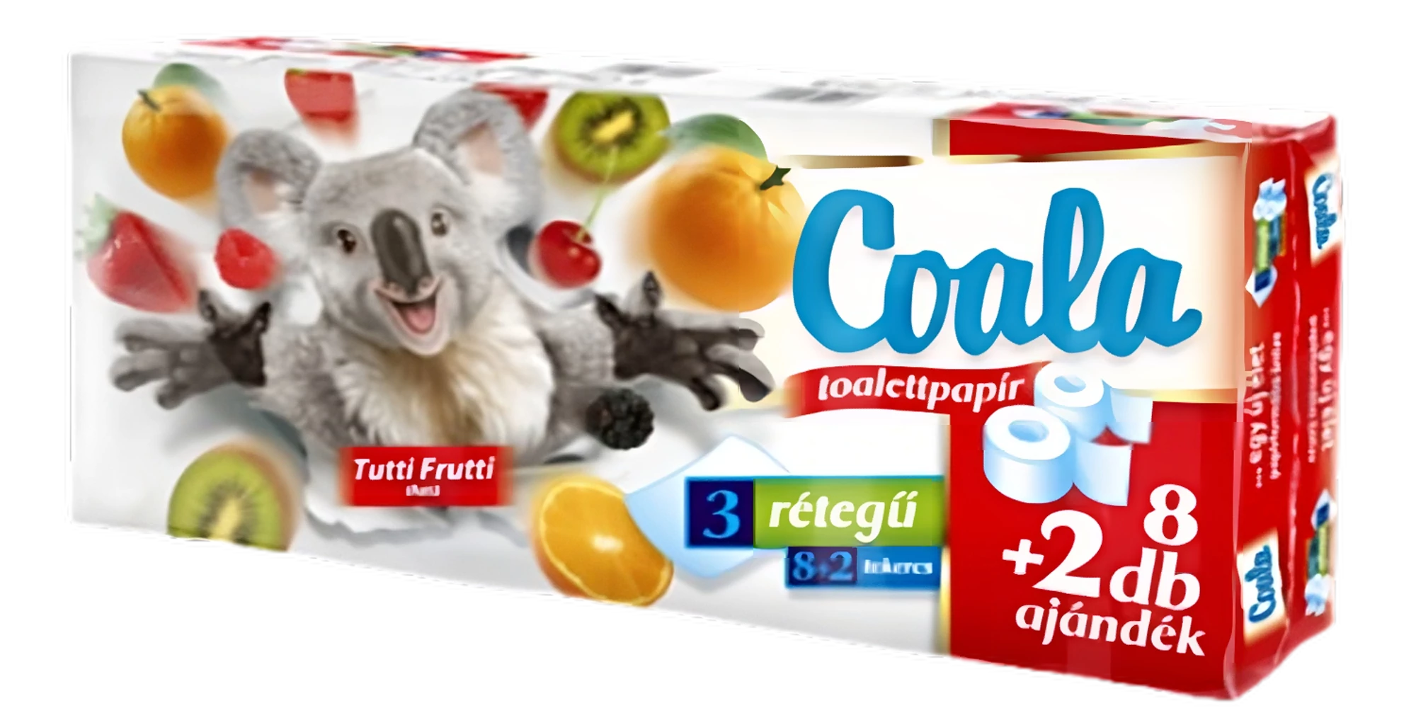Coala toalettpapír 8+2tek.3rtg. Tutti-Frutti