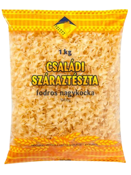 .Családi tészta 1kg Fodros nagykocka