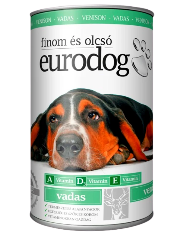 .Euro Dog Kutyakonzerv 1240g vadas
