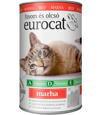 EuroCat  Macskakonzerv 415g Marhahúsos