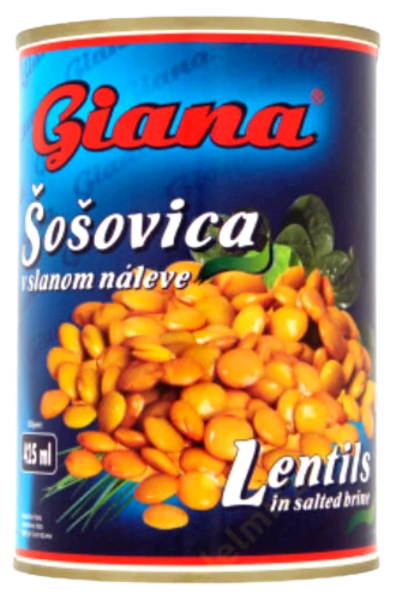 Giana Lencse sós lében 400g/240g