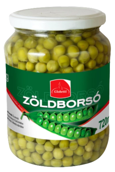 Globetti Zöldborsó 690g/450g üv.