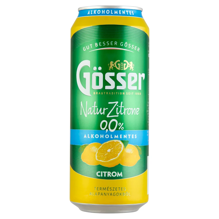 Gösser 0,5l NaturZitrone Citromos alkoholmentes dobozos sör