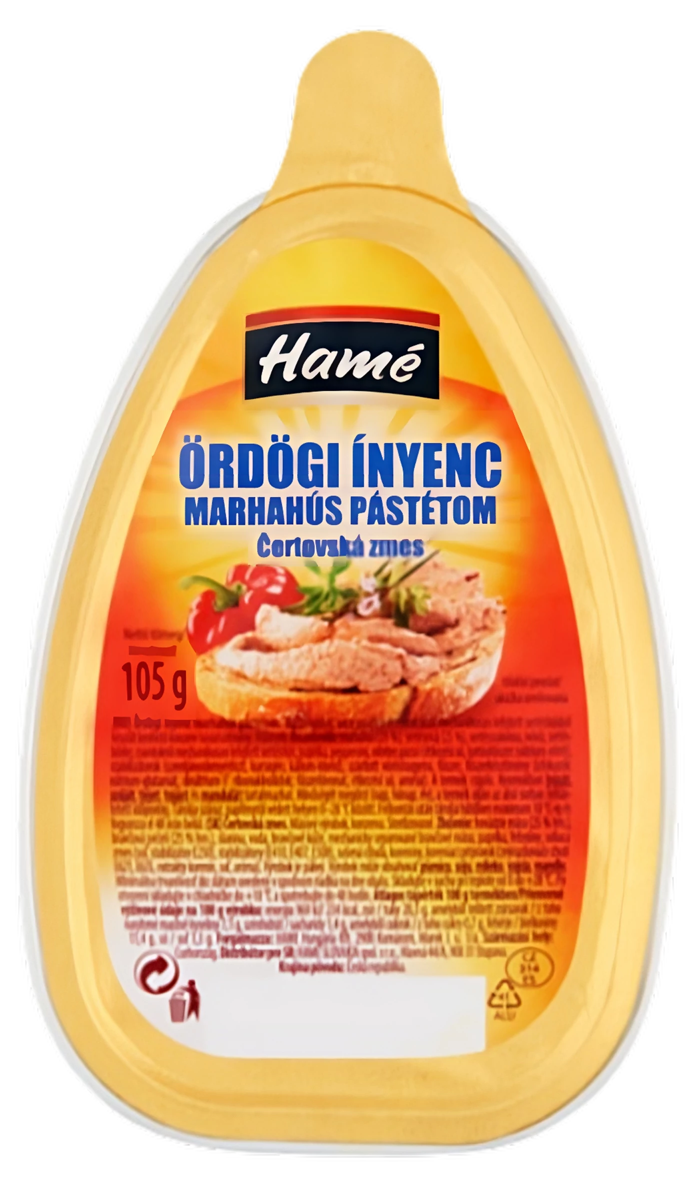 .Hamé ördögi marhahús pástét. 105g