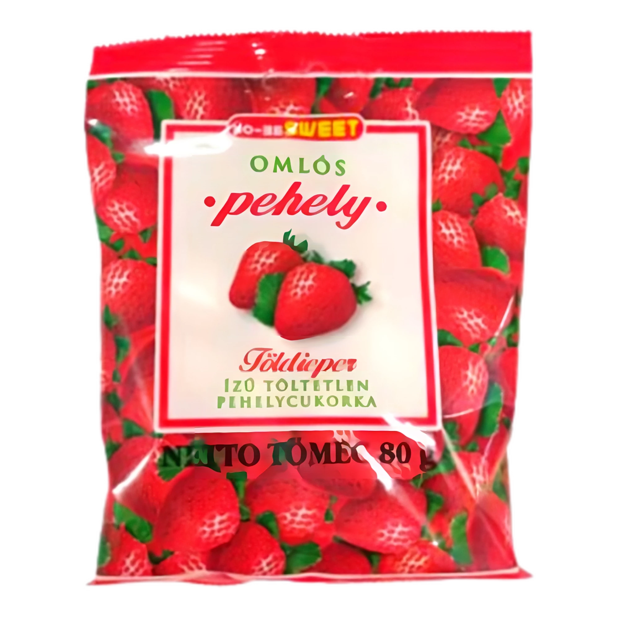 .No-Be Pehelycukor 80g Eper íz