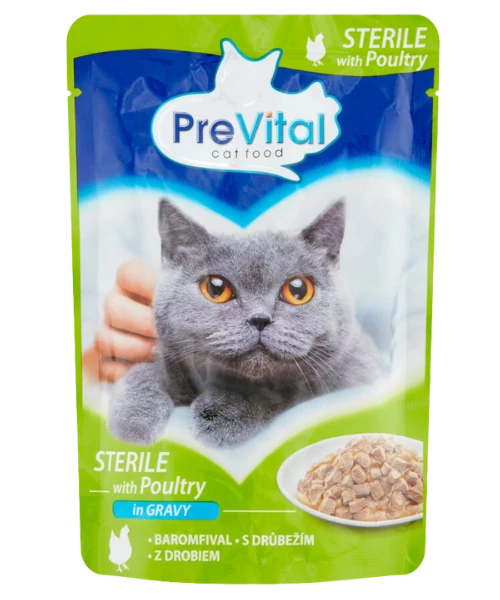 PreVital macskaeledel 100g steril szárnyas