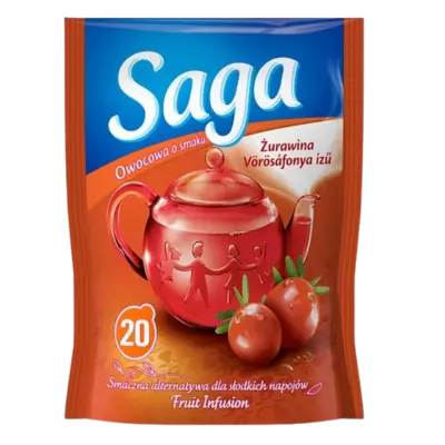 .SAGA tea 34g Vörösáfonya íz