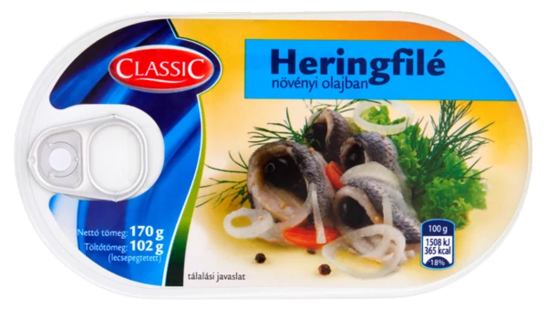 Classic heringfilé növényi olajban 170g