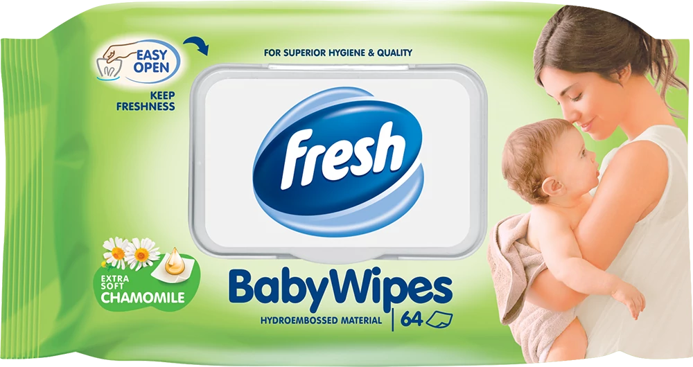 .FRESH baby törlő 64db kamilla zk.