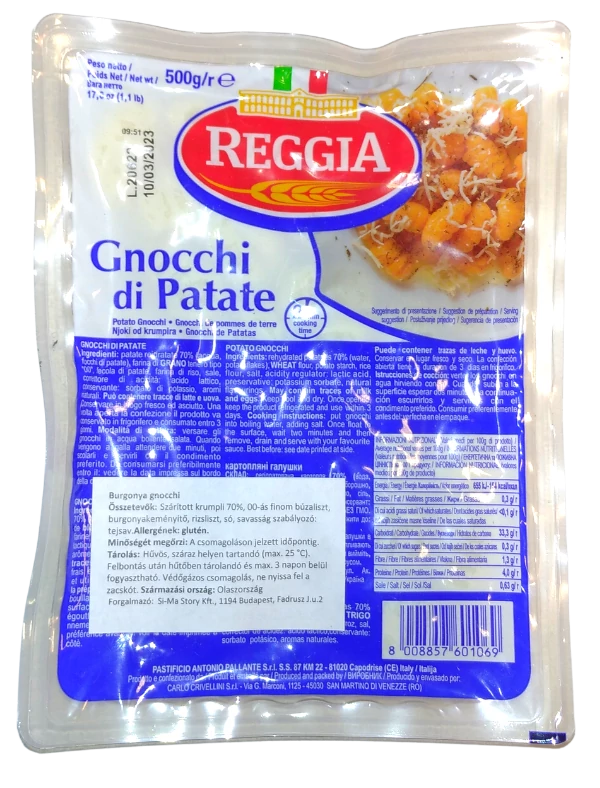 .Reggia Burgonyás Gnocchi 500g