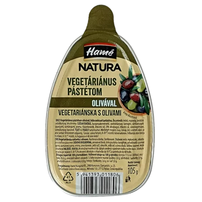 Hamé vegetáriánus pástétom olívával Natura 105g