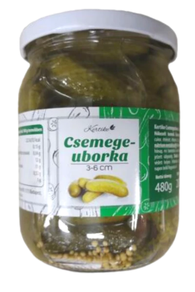 Kertike csemegeuborka 3-6 cm 480g/280g 500ml